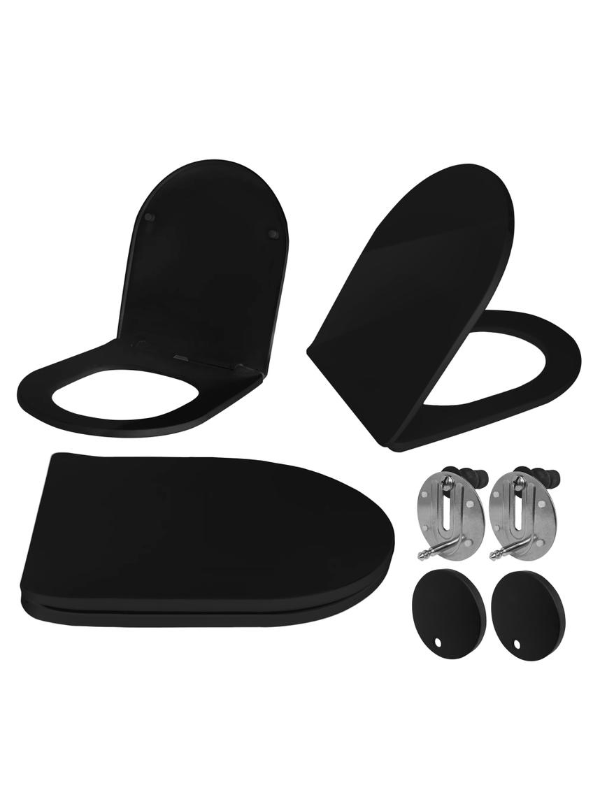 DESKA SEDESOWA WC CARLO FLAT UF BLACK MATT