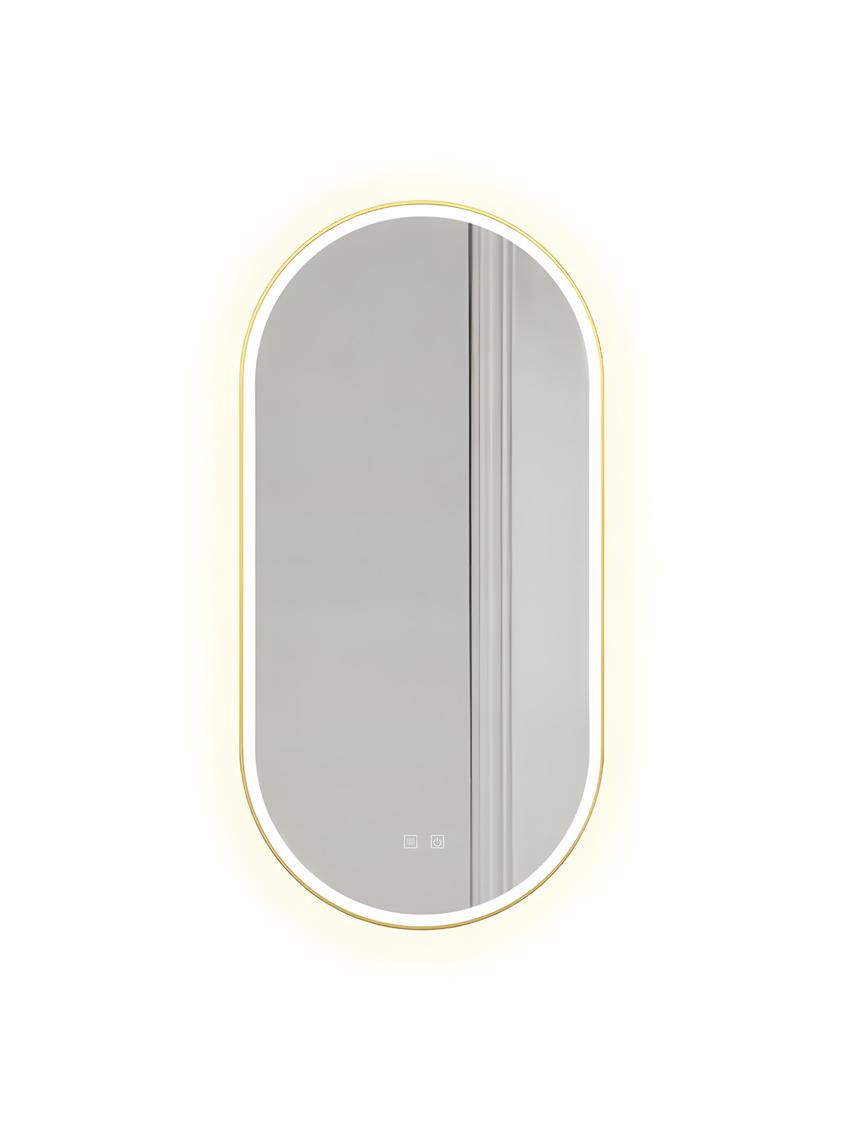 ΚΑΘΡΕΦΤΗΣ ΤΟΙΧΟΥ OVL LED 50x100cm Βουρτσισμένο χρυσό