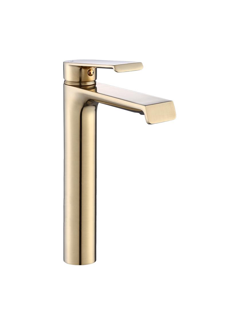 Μπαταρία νιπτήρα REA HASS ψηλή Gold Brushed, σε χρυσό φινίρισμα
