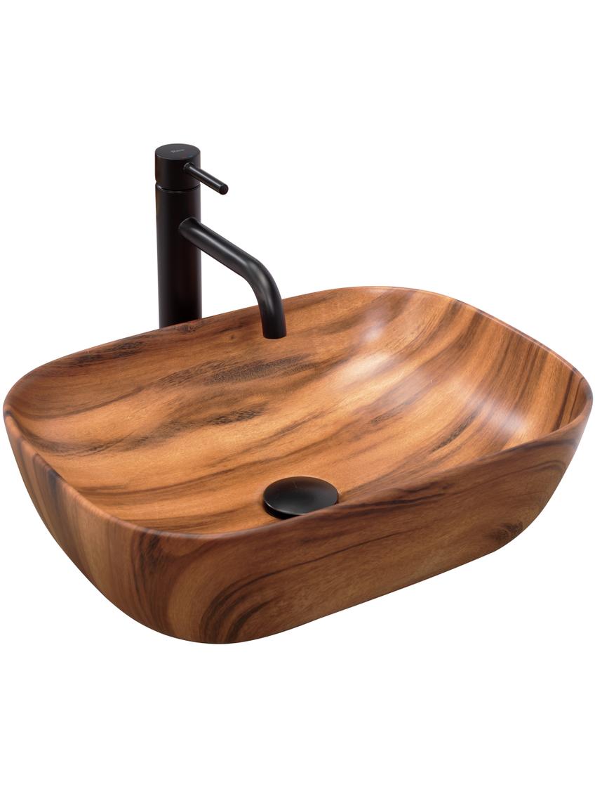Umywalka nablatowa Rea Belinda Wood Mat