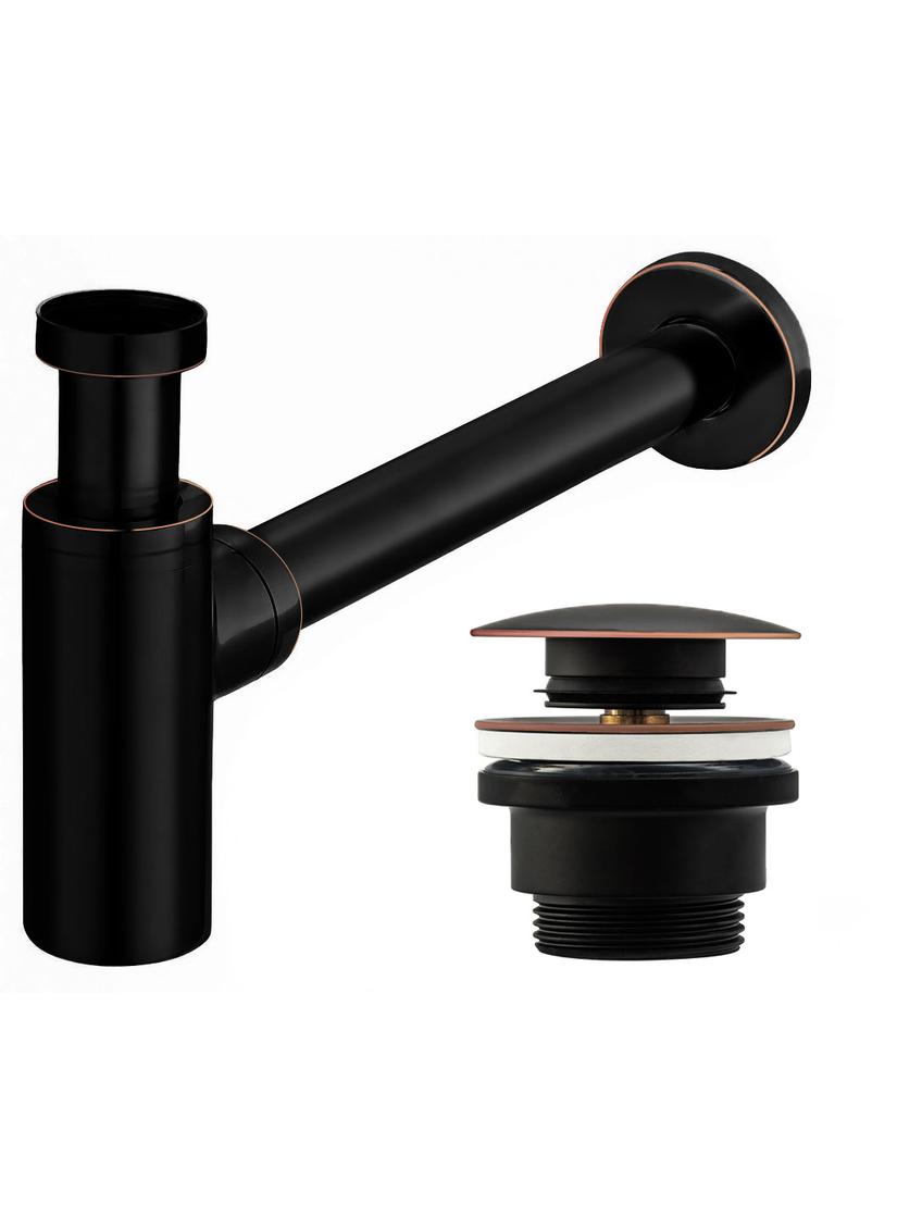 Universal Click-Clack Νιπτήρας Siphon Rea Black Antique