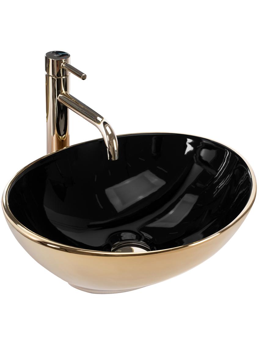 Umywalka nablatowa Rea Sofia in Black Gold