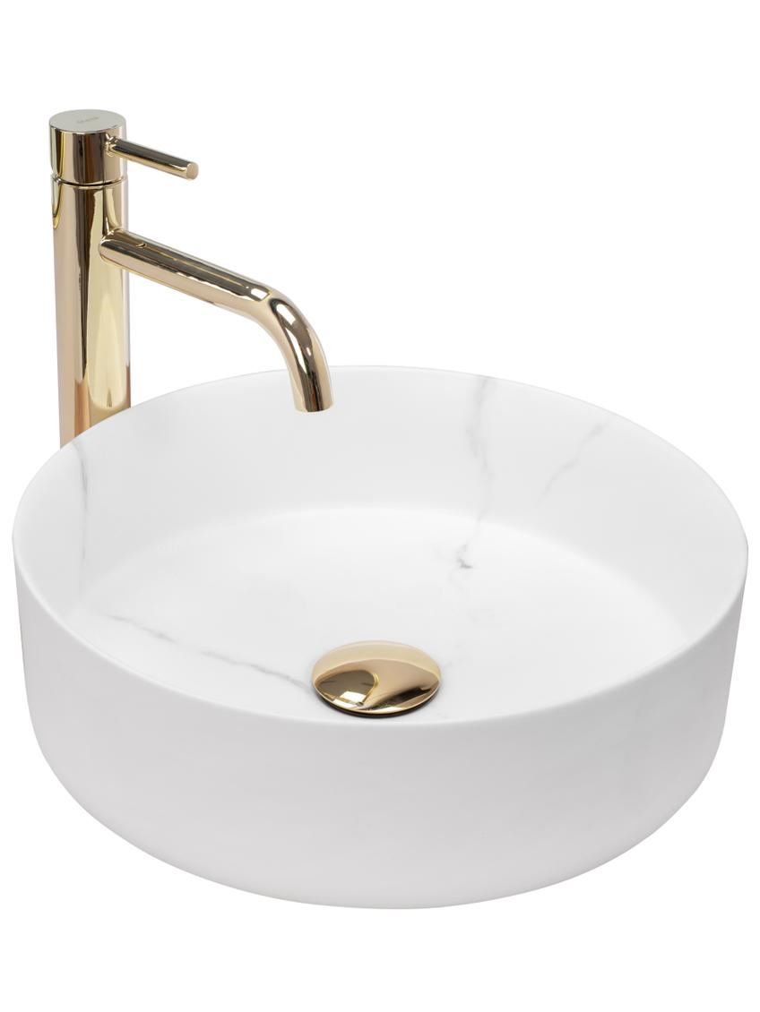 Νιπτήρας πάγκου Rea Sami Marble Mat Μ 36 x Π 36x  11,5
