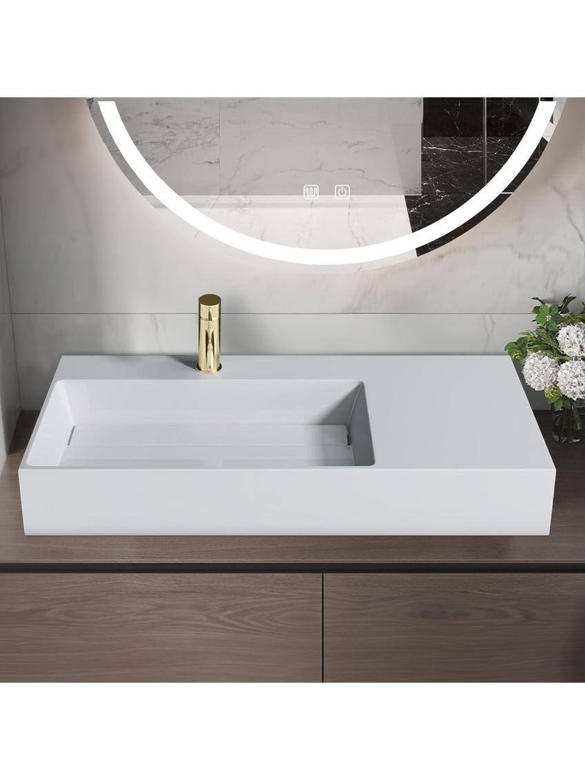 Umywalka konglomeratowa Archi 90 CM biały