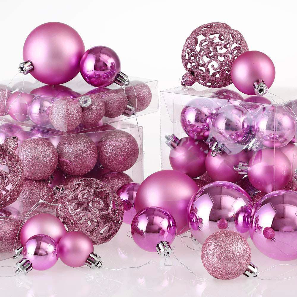 BOMBKI CHOINKOWE PINK 100SZT KL-21X03