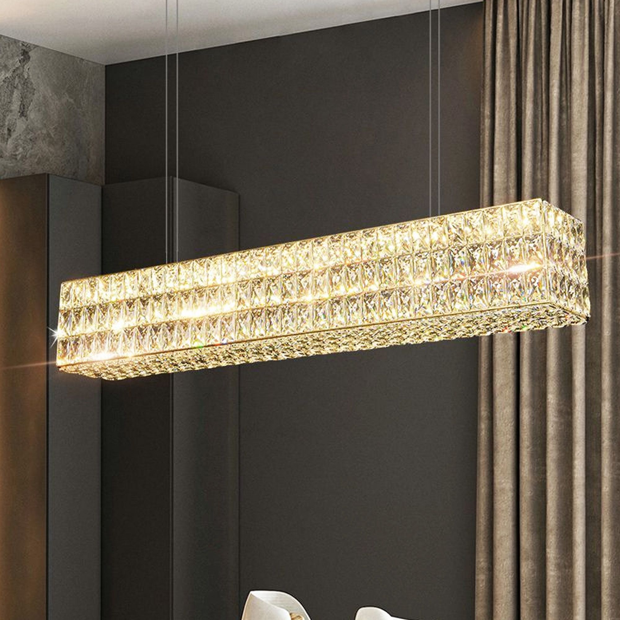 Люстра LED APP1566-CP Gold 60cm
