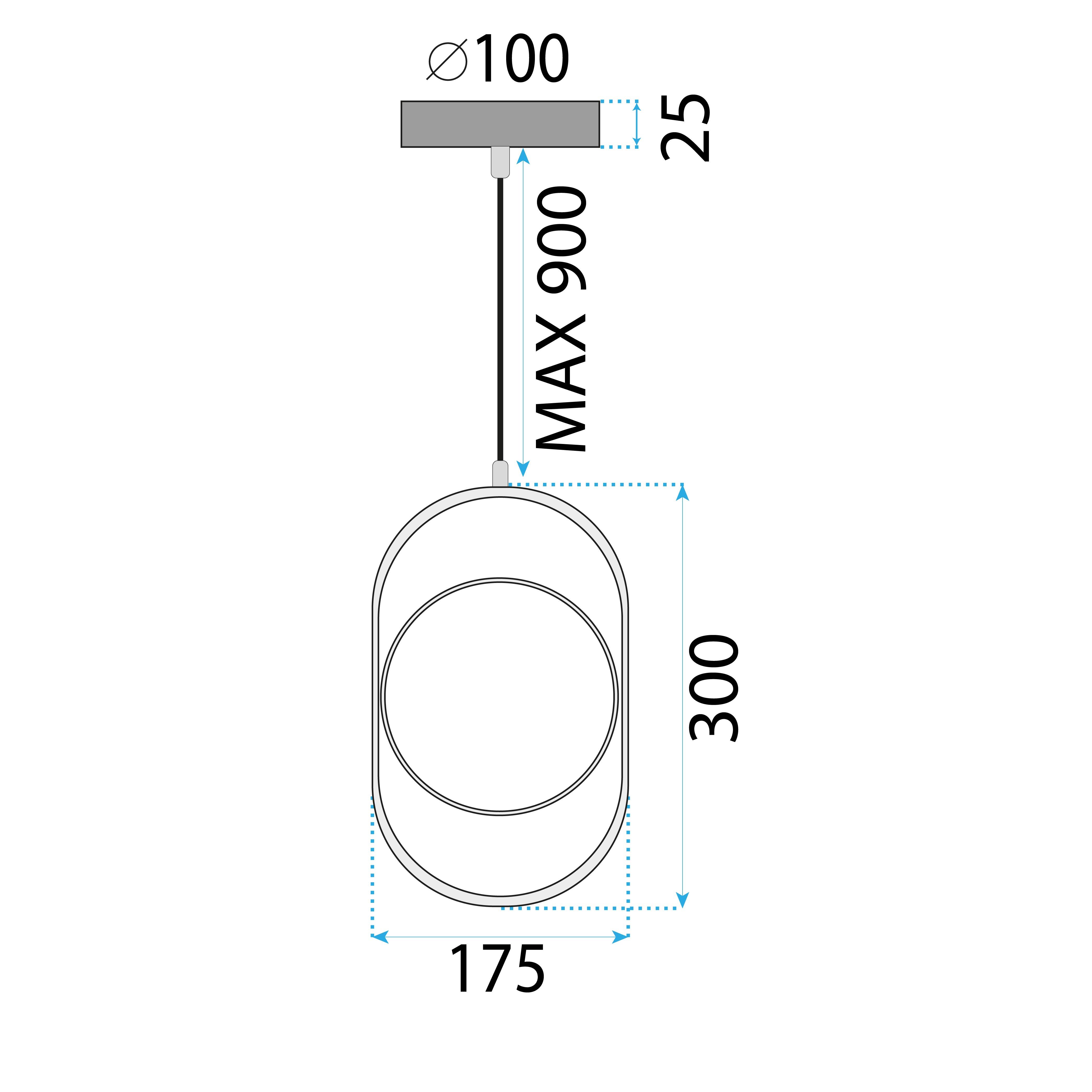 LED Lámpa APP1554-CP Black