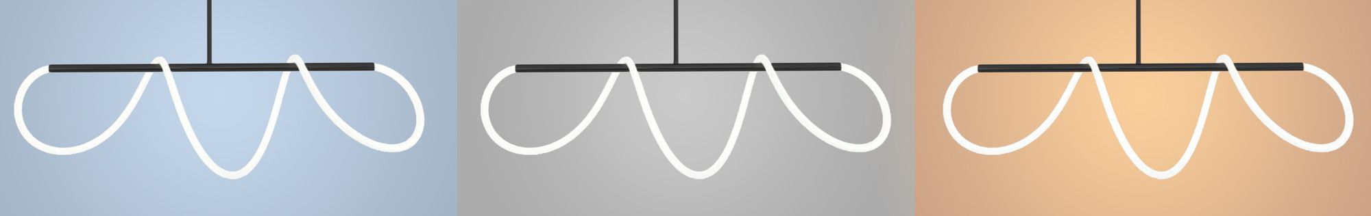 Mennyezeti LED Lámpa APP856-CP Long Fekete