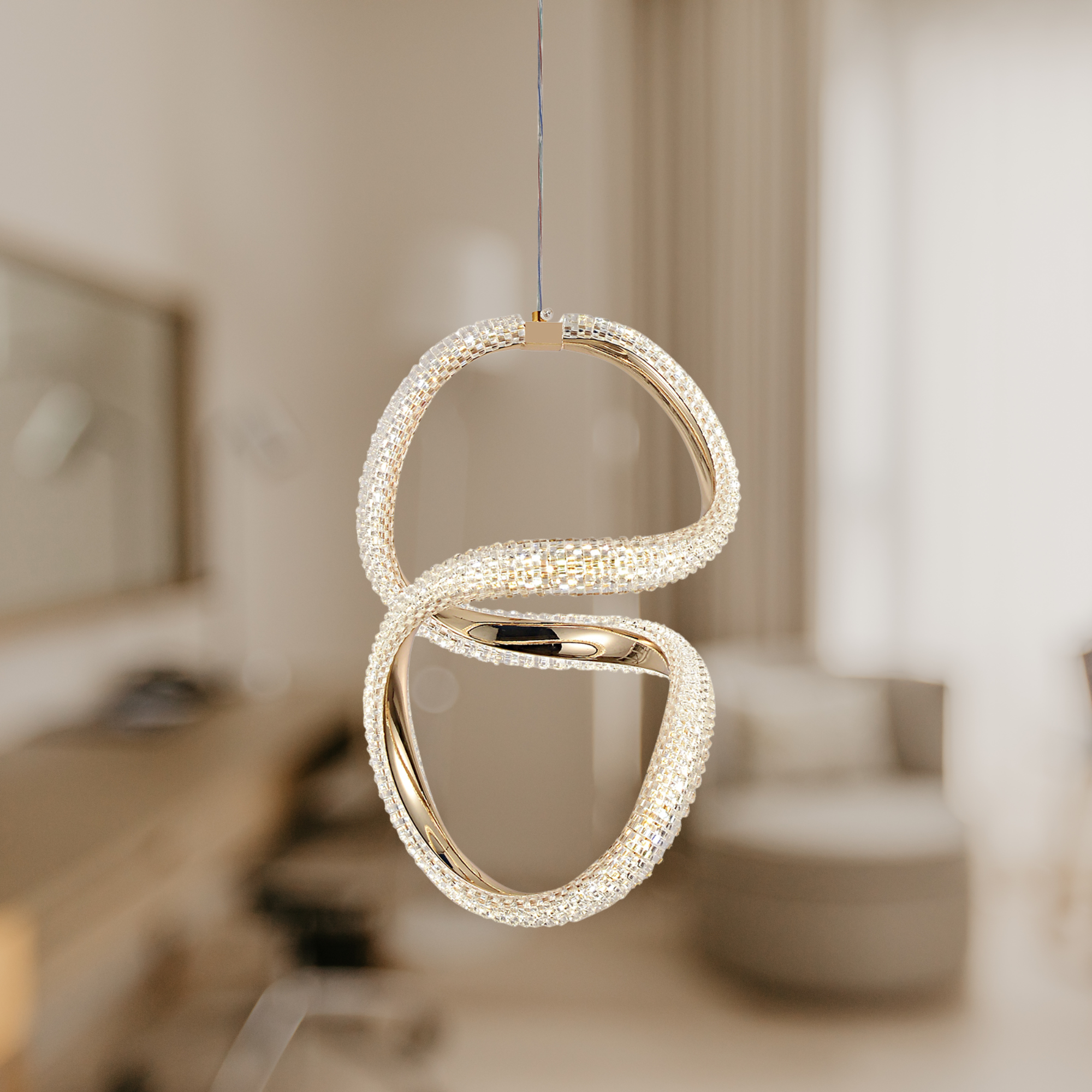 Pendant Lamp LED G077-3CPR Gold