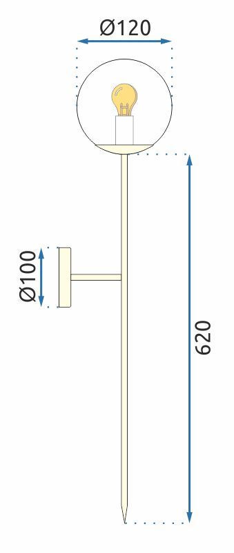 Moderní lampa Sconce černá 75cm APP579-1W