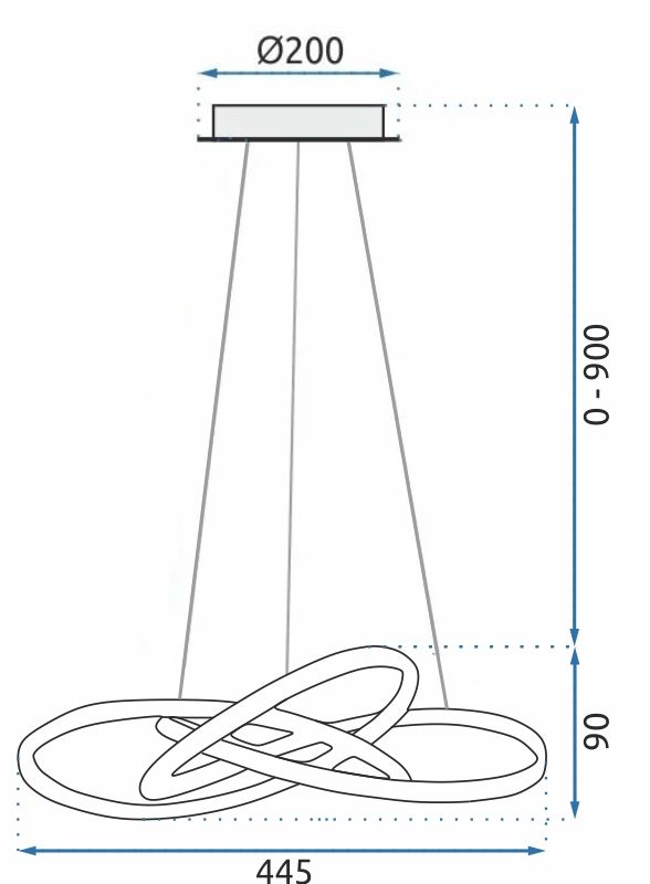 Lámpara LED APP392-CP White + conrrol remoto