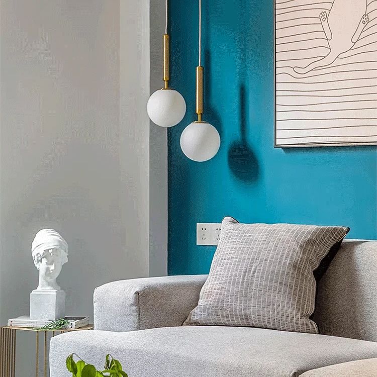 GLASS SPHERE PENDANT LAMP G108-1W GOLD E27