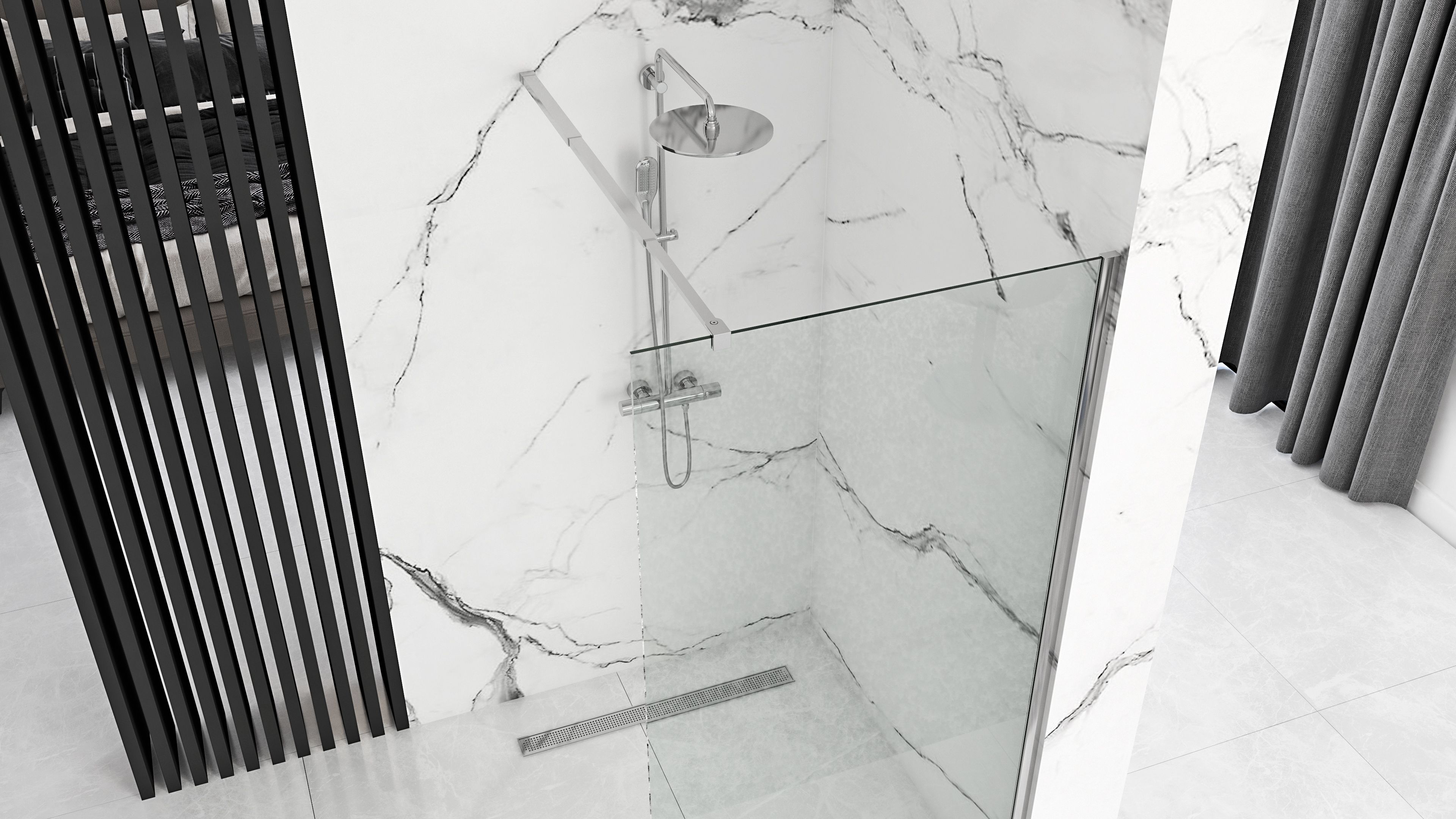 Pared de la ducha Rea Aero N 120 Transparent