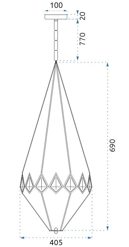 Lámpara APP767-3CP Diament