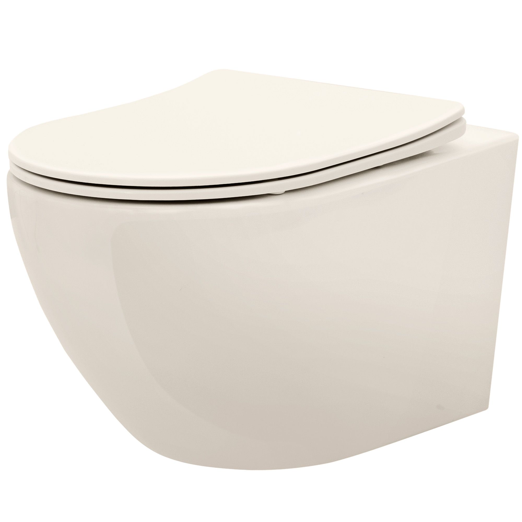 Taza de inodoro WC REA Carlo Mini Rimless Ecru