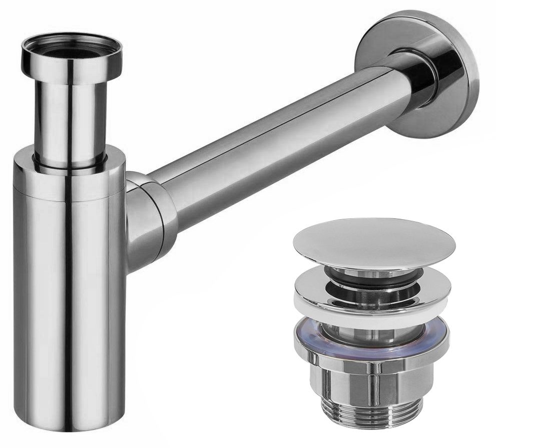 Siphon + Klik-Klak universell Chrom