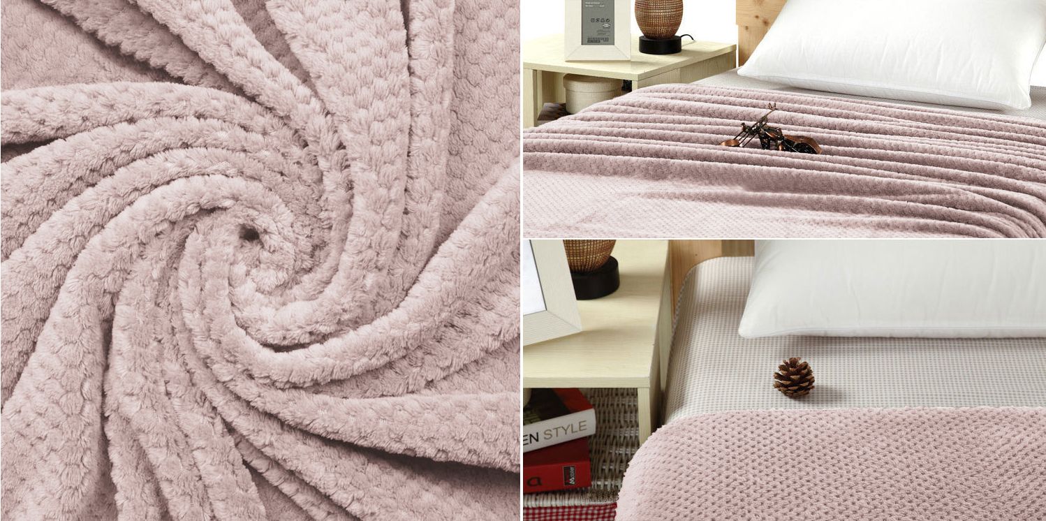 Plush blanket Diamond Dirty Pink