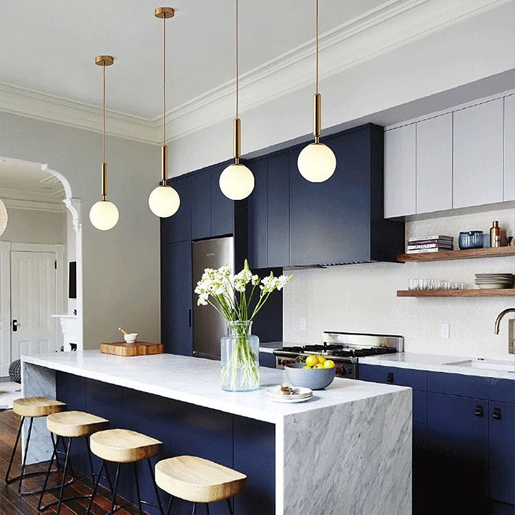 GLASS SPHERE PENDANT LAMP G108-1W GOLD E27