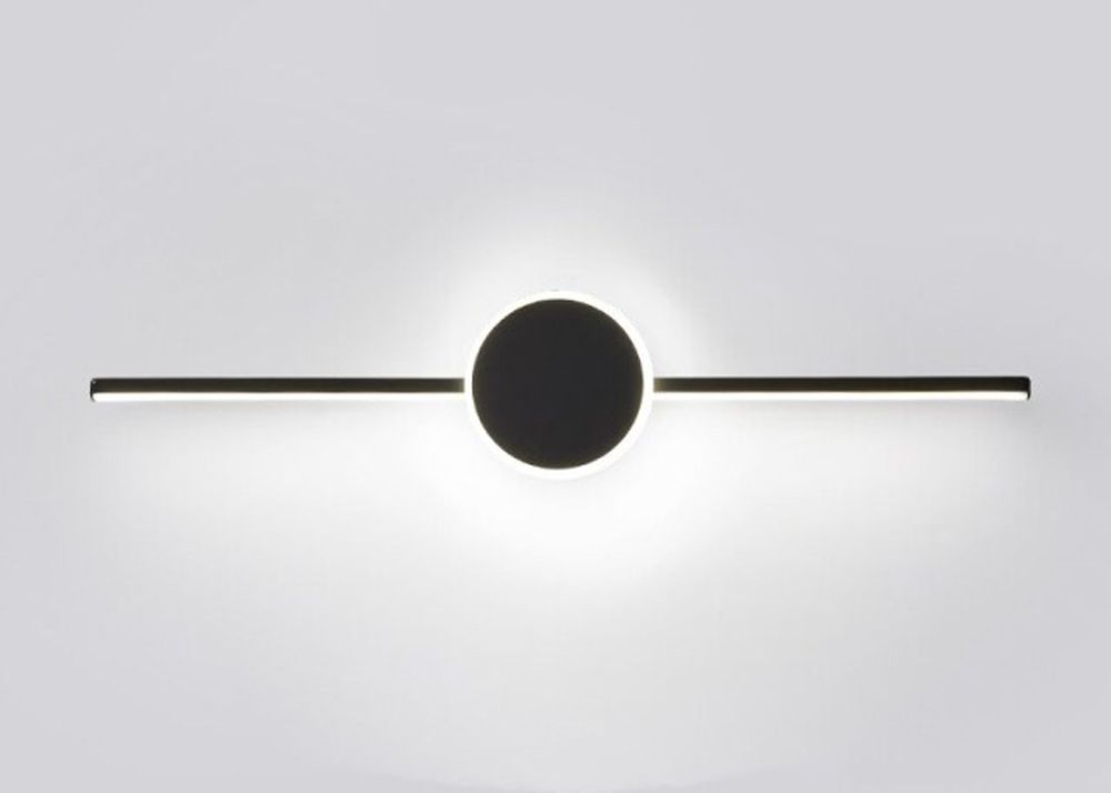 LED Wall lamp 40CM APP848-1W ROUND BLACK