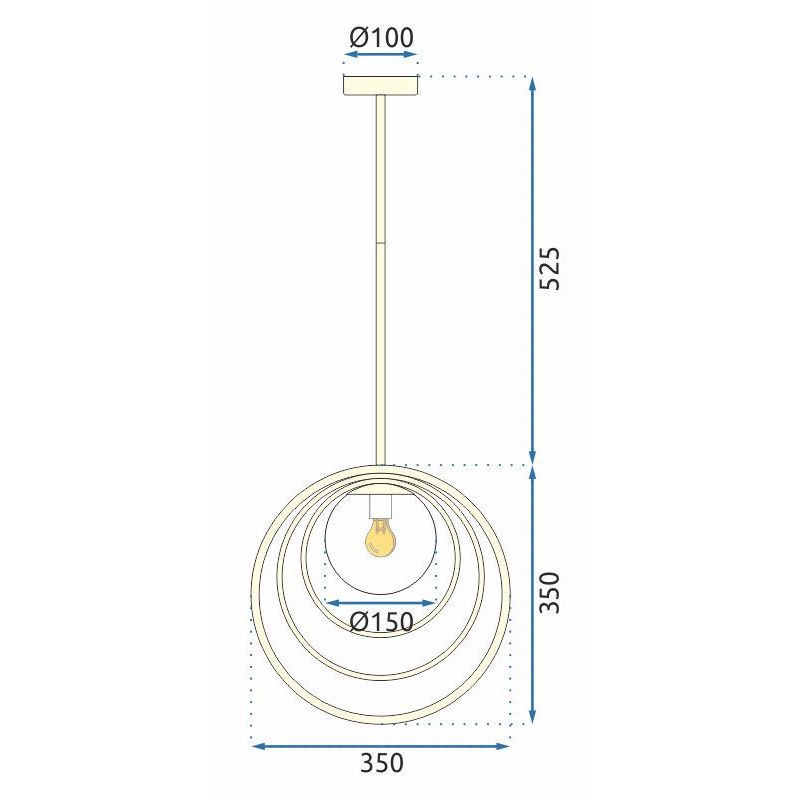 Lámpara  de techo APP1217-1CP Gold