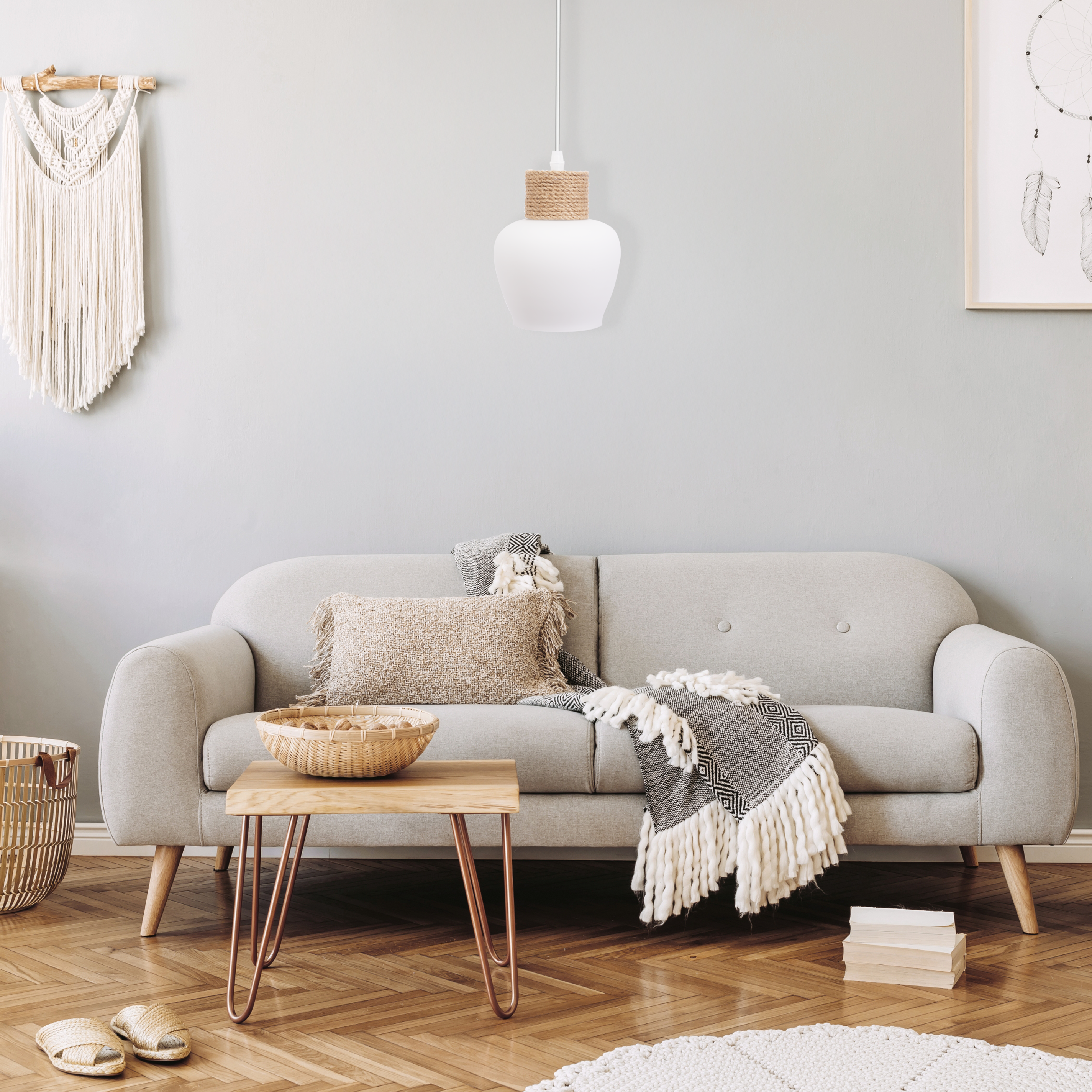 PŘÍRODNÍ BOHO ZÁVĚSNÉ STROPNÍ SVÍTIDLO APP1591-1CP