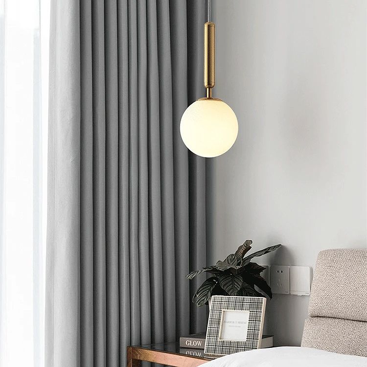 GLASS SPHERE PENDANT LAMP G108-1W GOLD E27