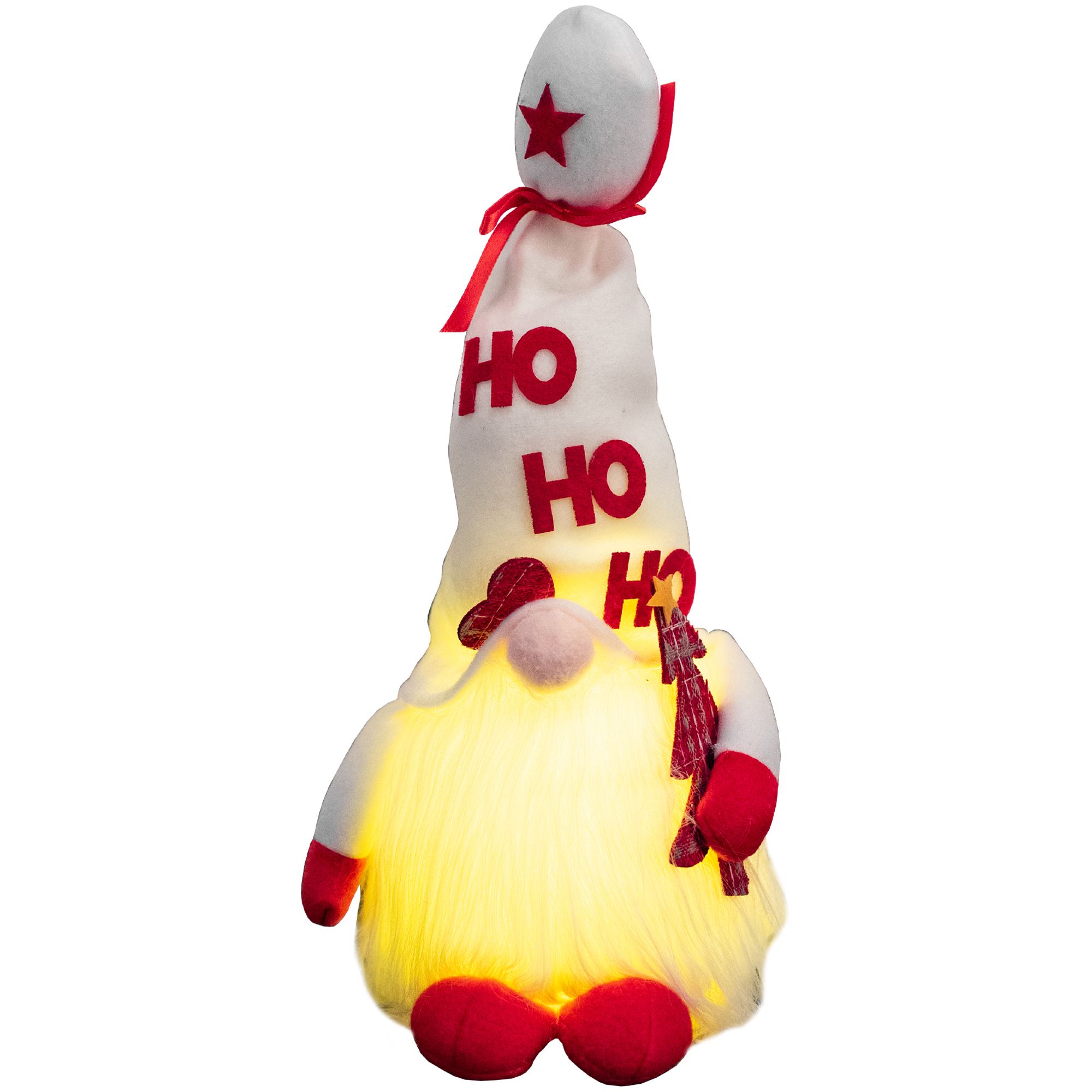 Karácsonyi manó LED YX058 36cm fehér