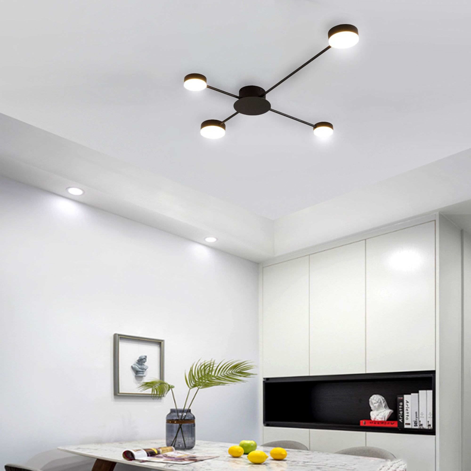 Lámpara LED APP519-4C 4 Brazos Black