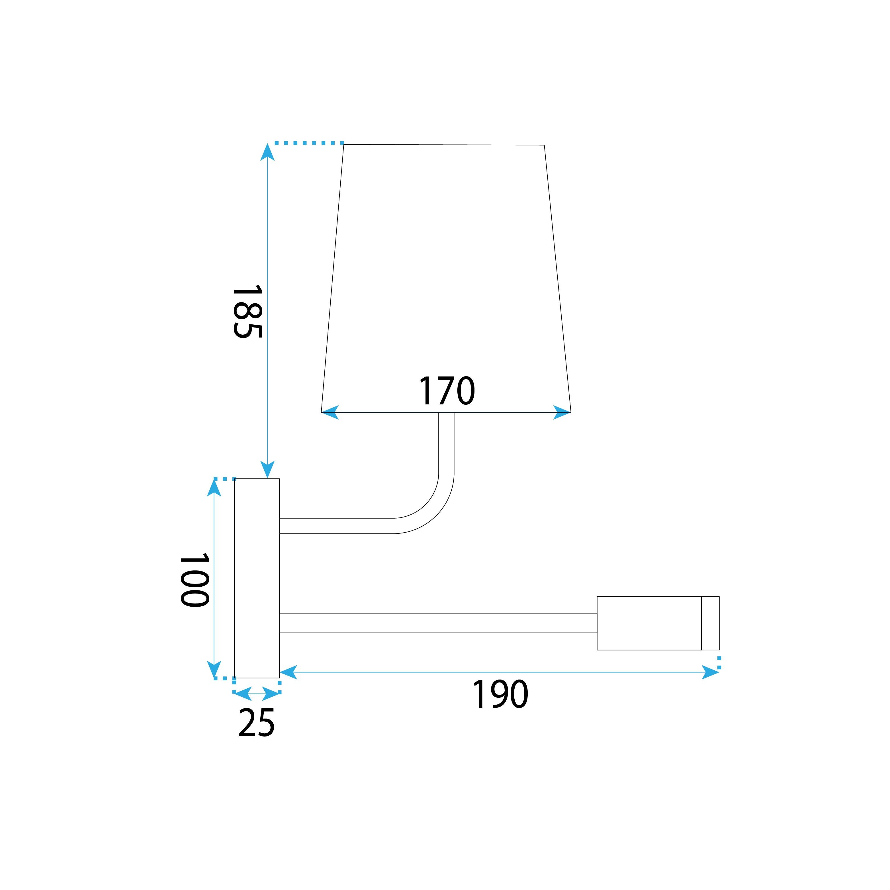 Fali lámpa LED APP1610-2W Black
