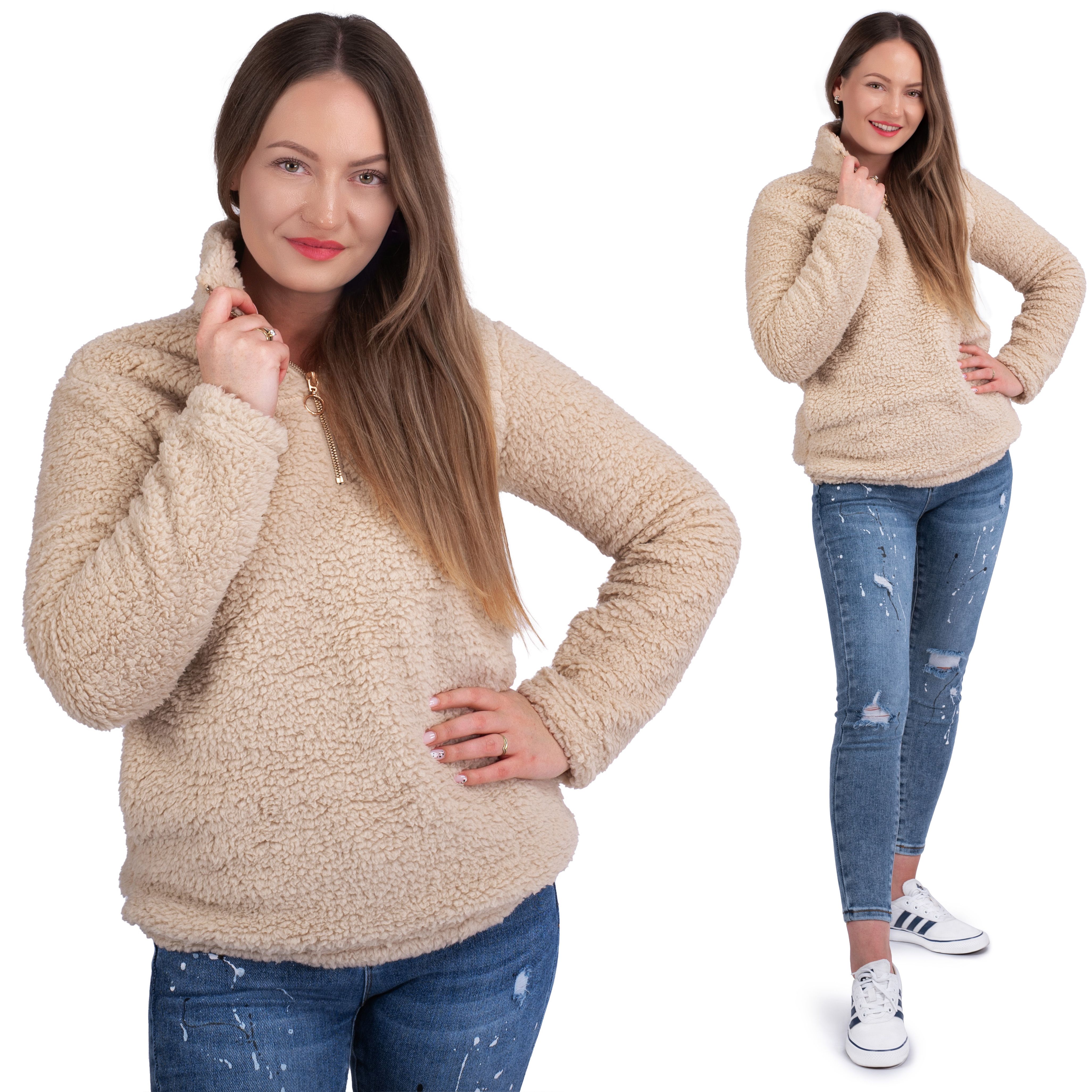 Women's sweatshirt Sherpa Beige l