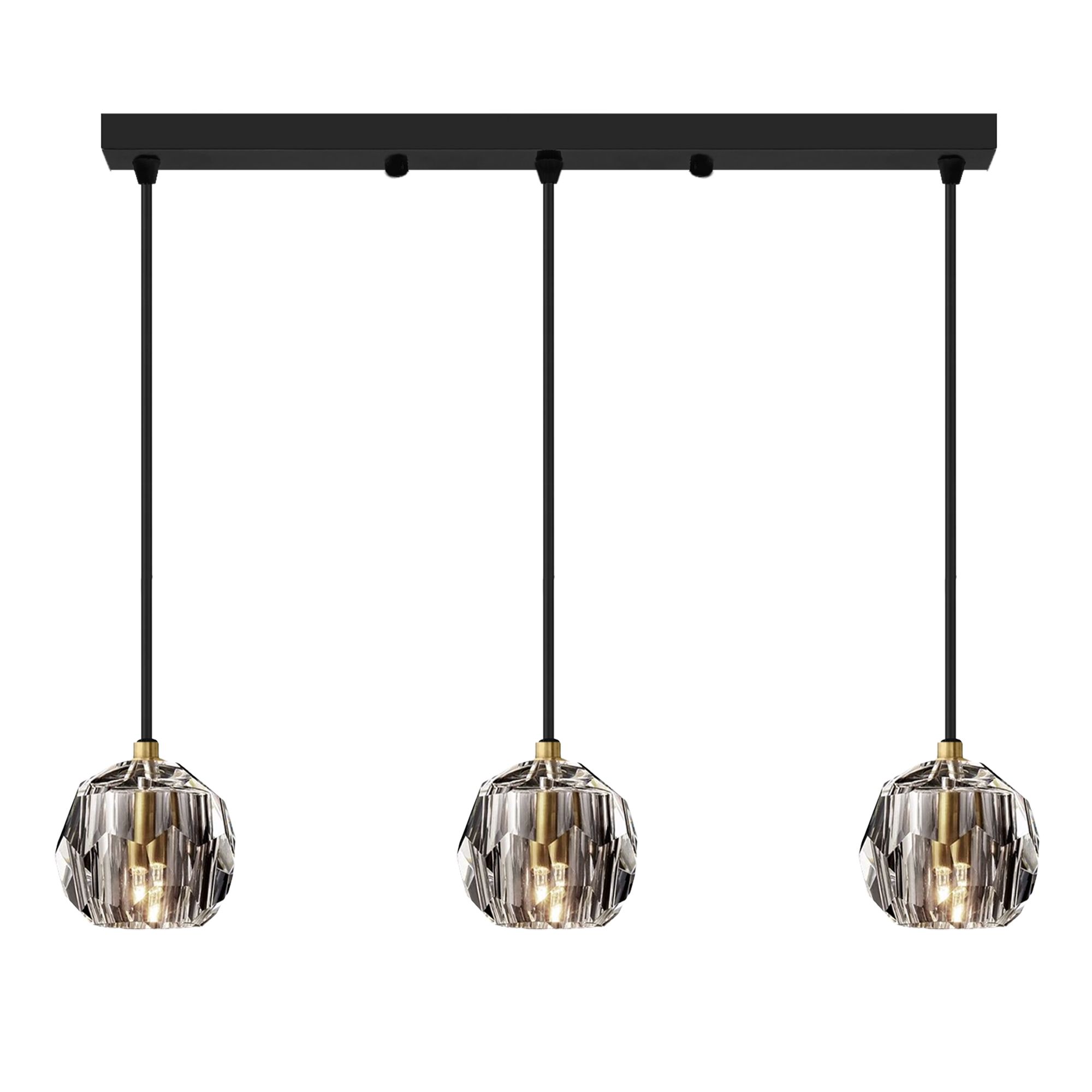 Lámpara de cristal APP587-3CP Black