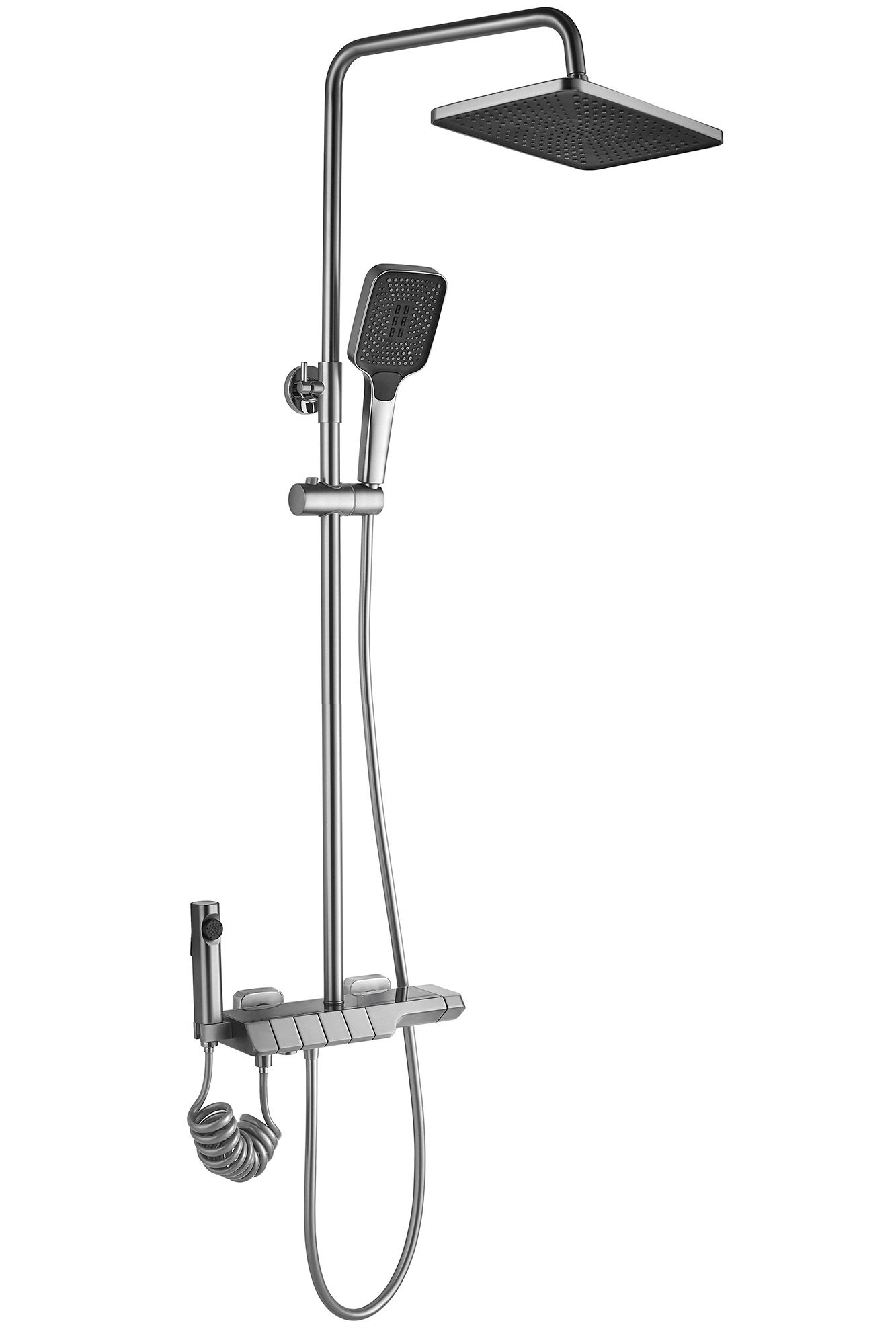 Shower set with thermostatic mixer REA ROB Nickiel Brush INOX