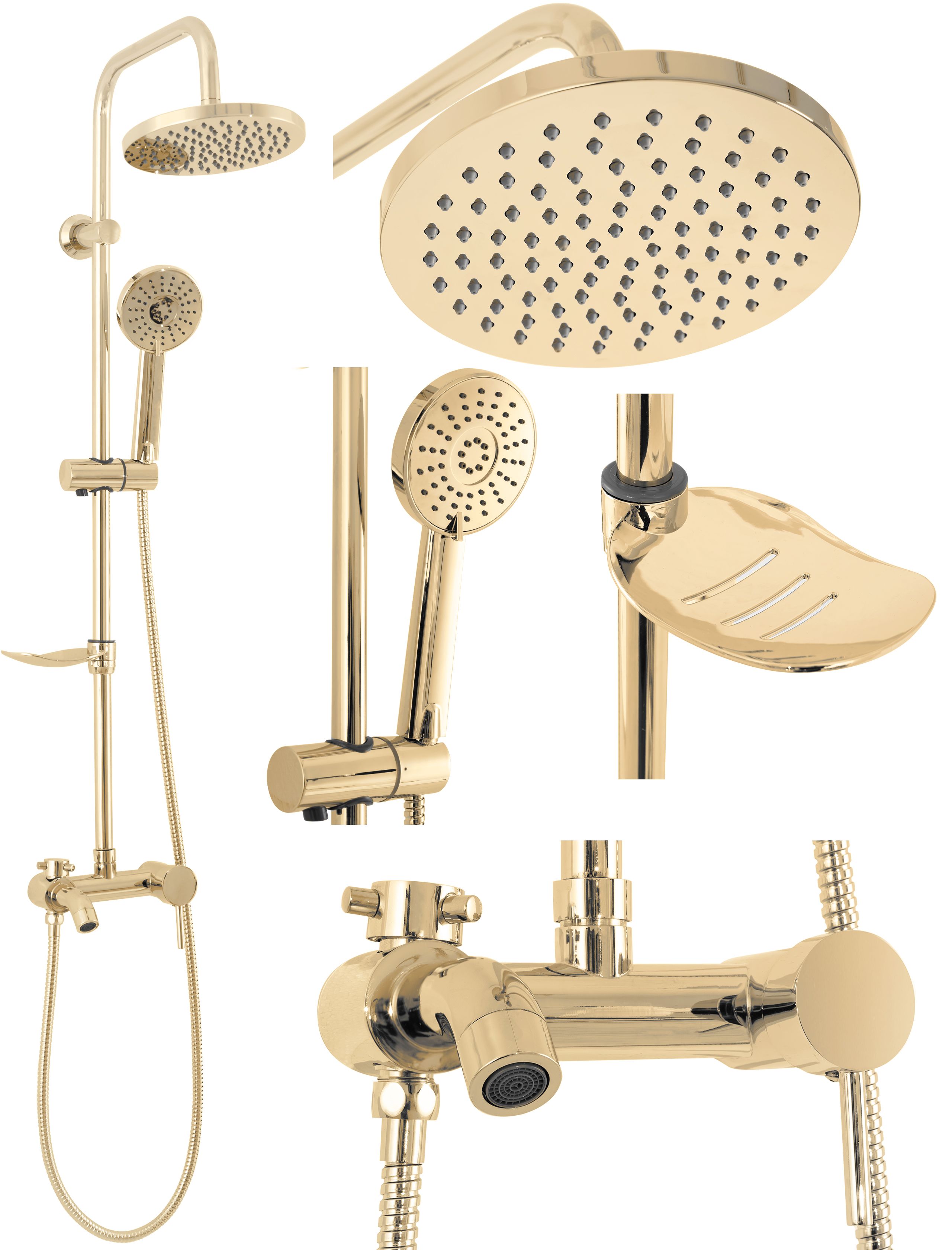 Shower set REA LUIS GOLD