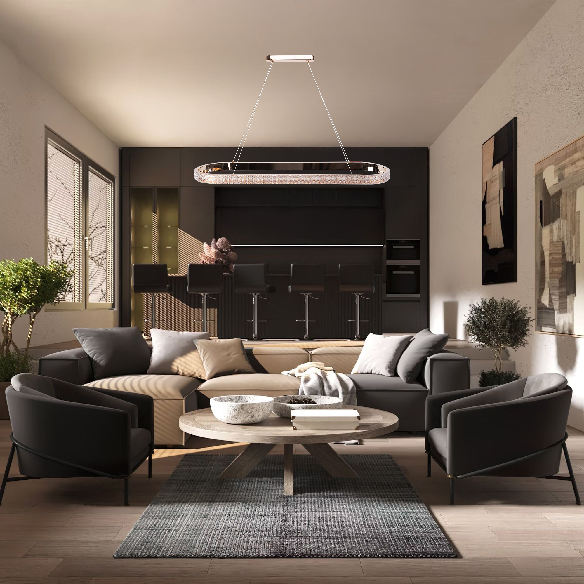 Lámpara LED APP1751-CP GOLD 90 cm