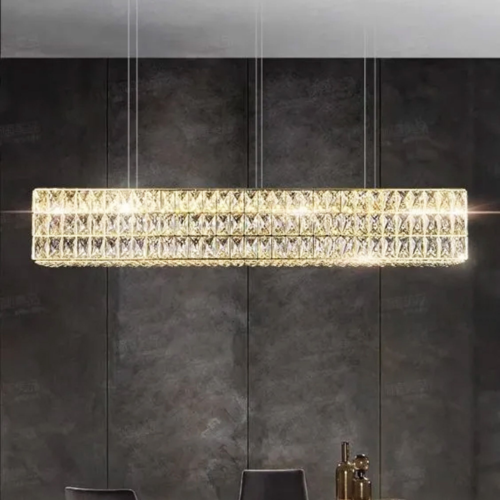 Люстра LED APP1566-CP Gold 60cm