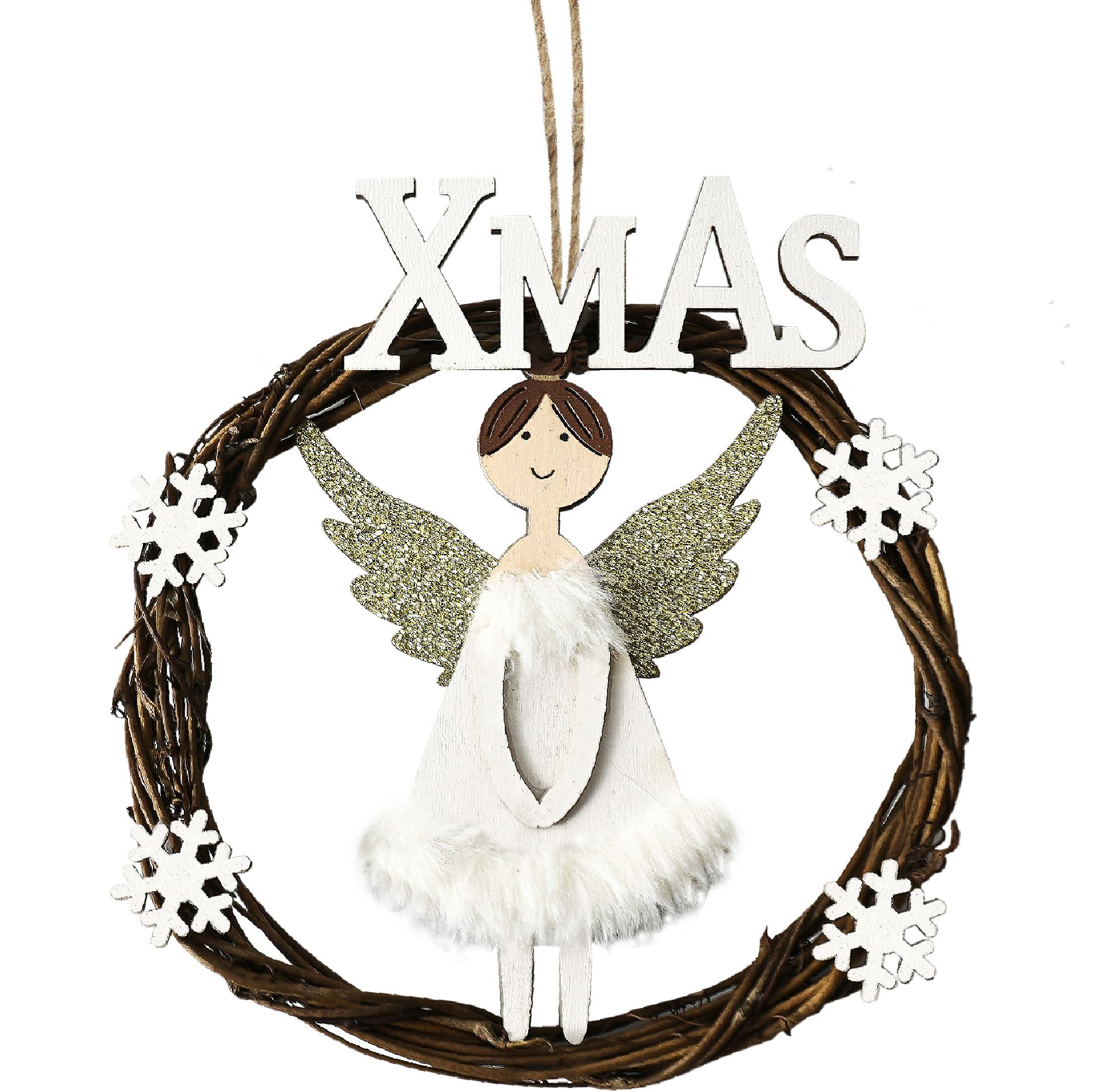 Vánoční kulatá dekorace 16 cm KL-21X15