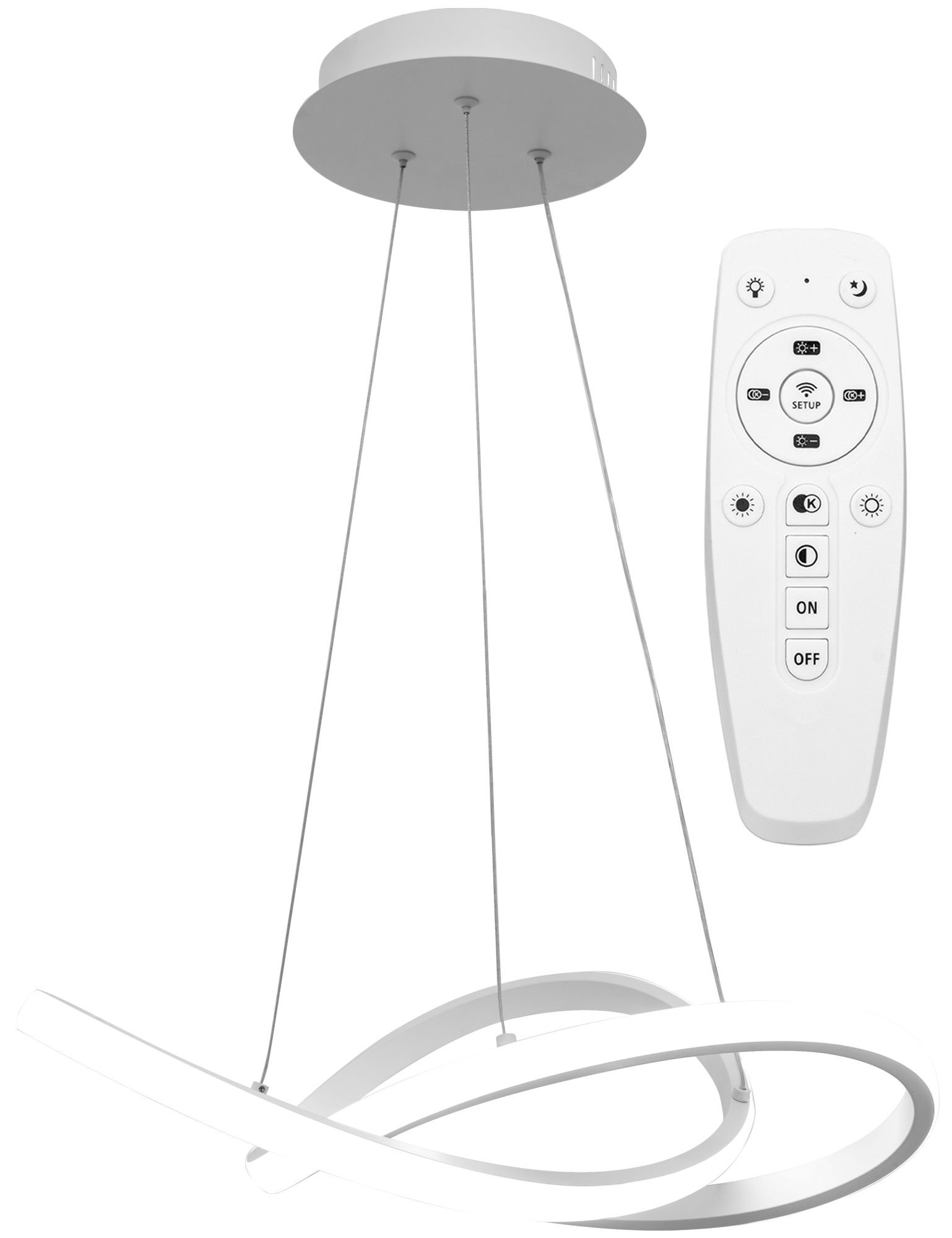 Lámpara LED APP392-CP White + conrrol remoto