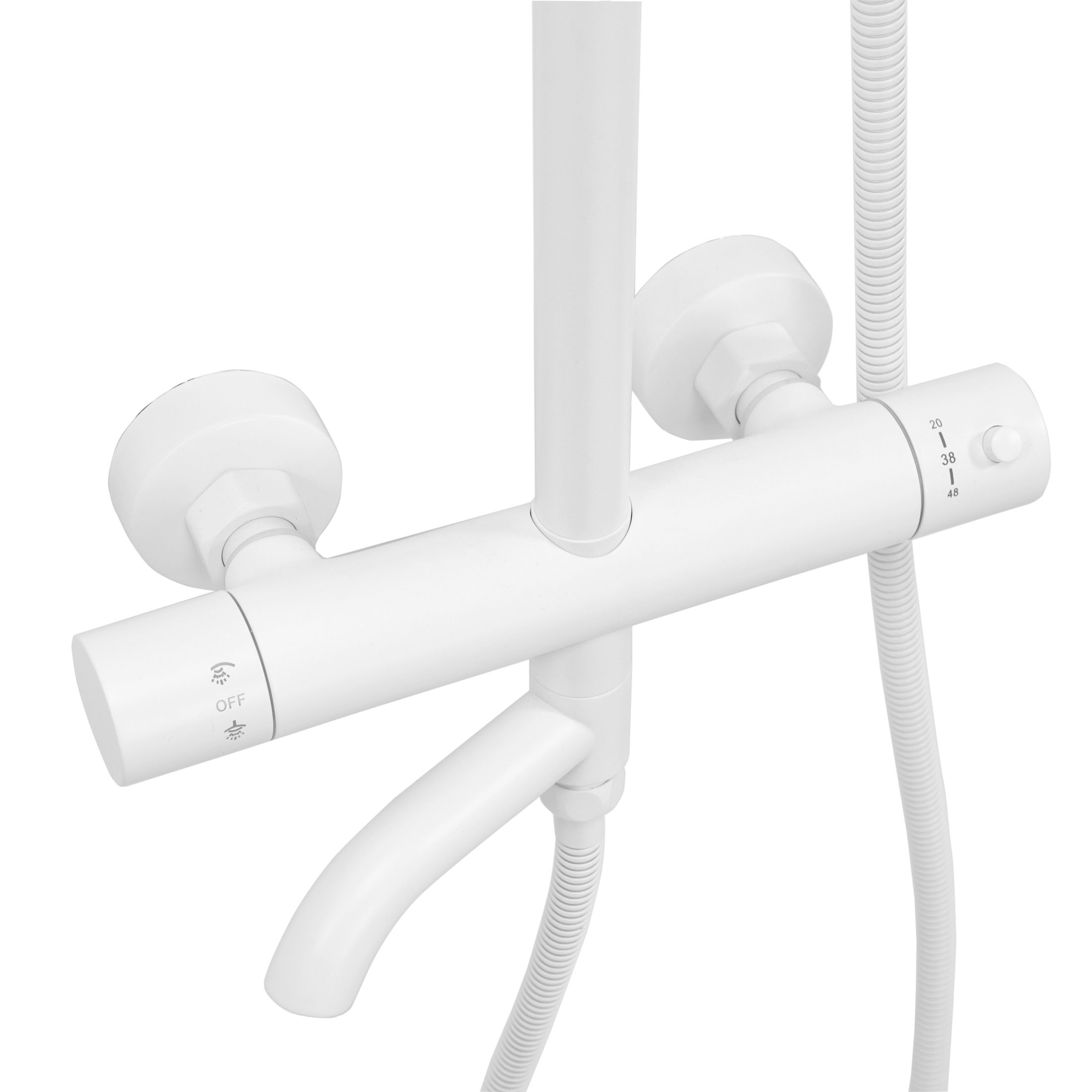 Conjunto de ducha REA Lungo White Matt