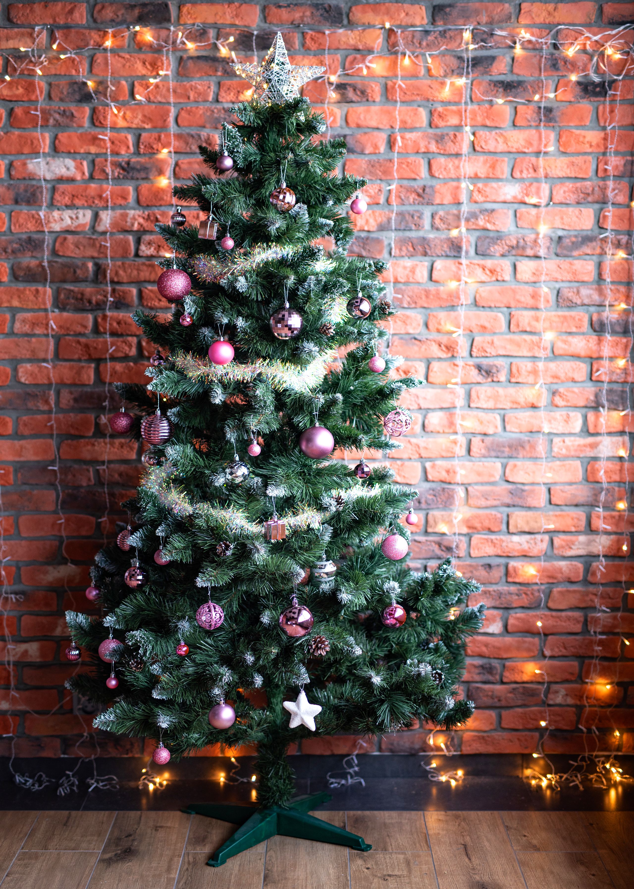 Adornos para el árbol de Navidad Lilac/Rose 208 piezas