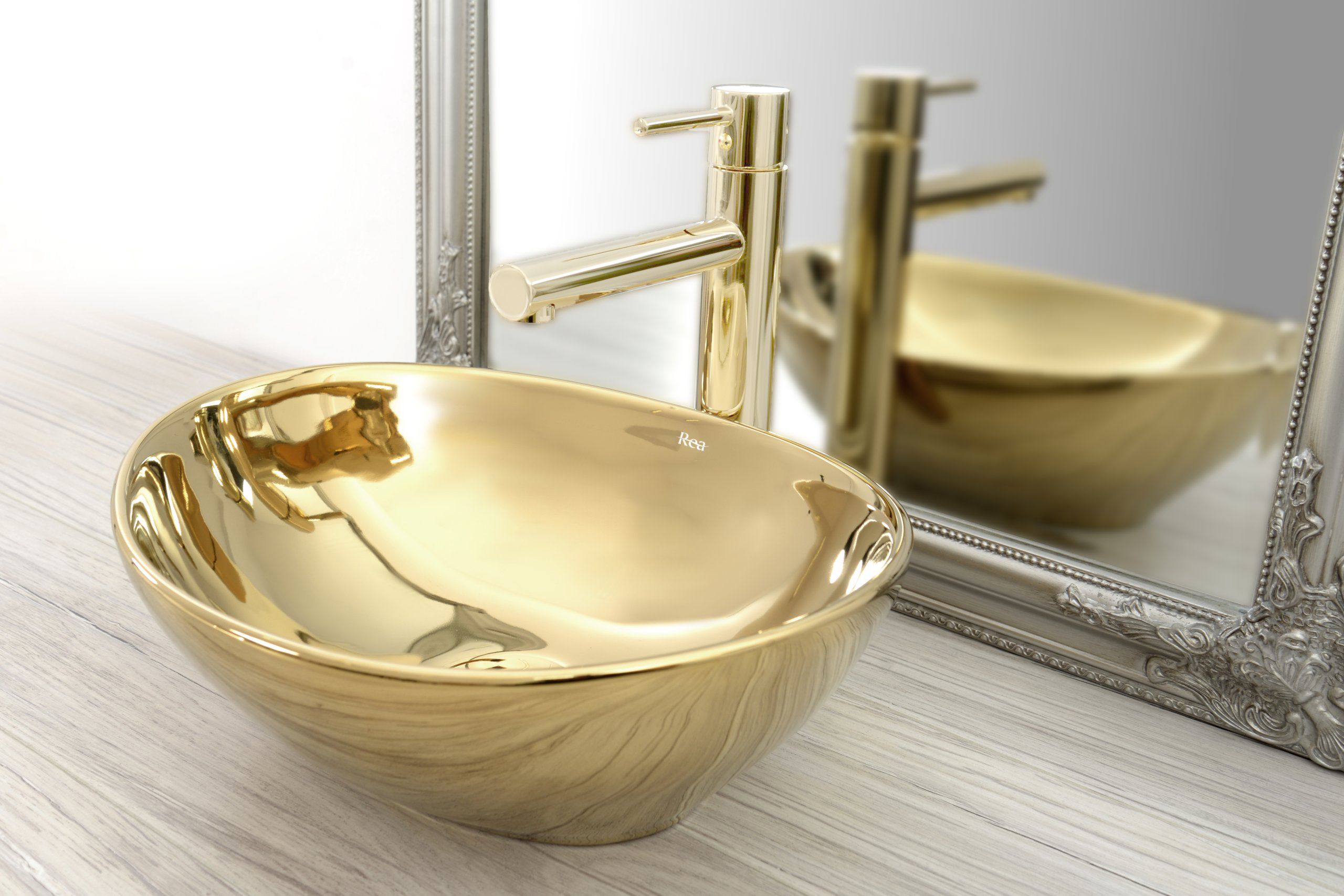 Βρύση νιπτήρα Rea Tess Gold High