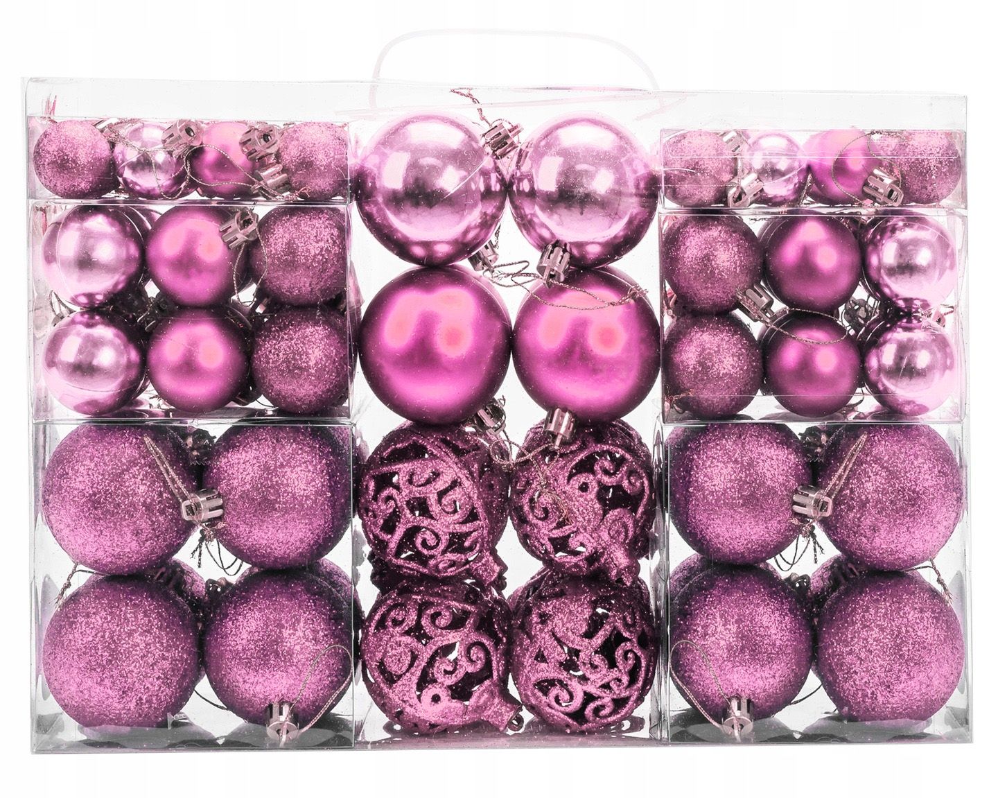 BOMBKI CHOINKOWE PINK 100SZT KL-21X03