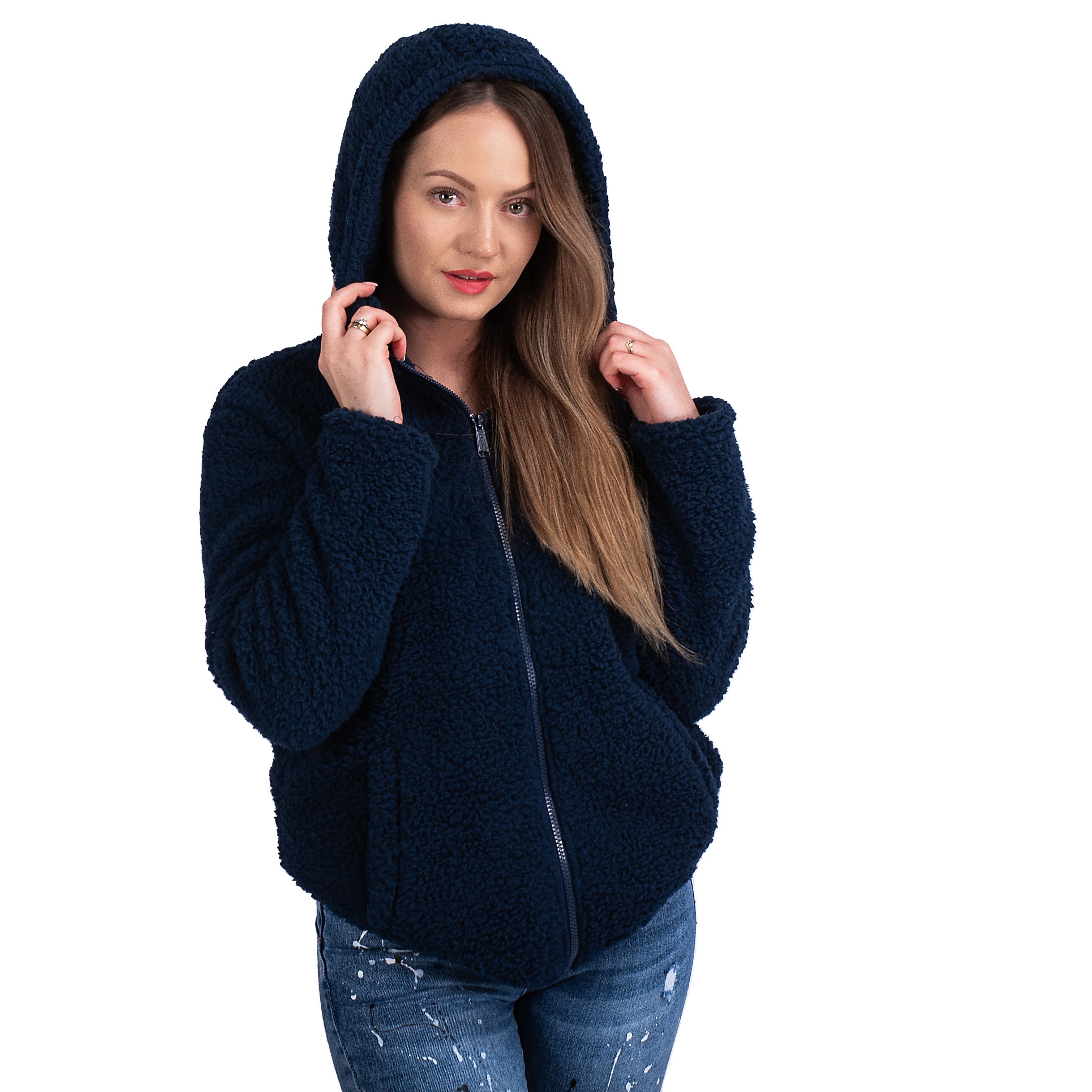 Women's sweatshirt Sherpa Navy Blue S