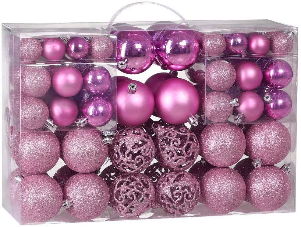 BOMBKI CHOINKOWE PINK 100SZT KL-21X03