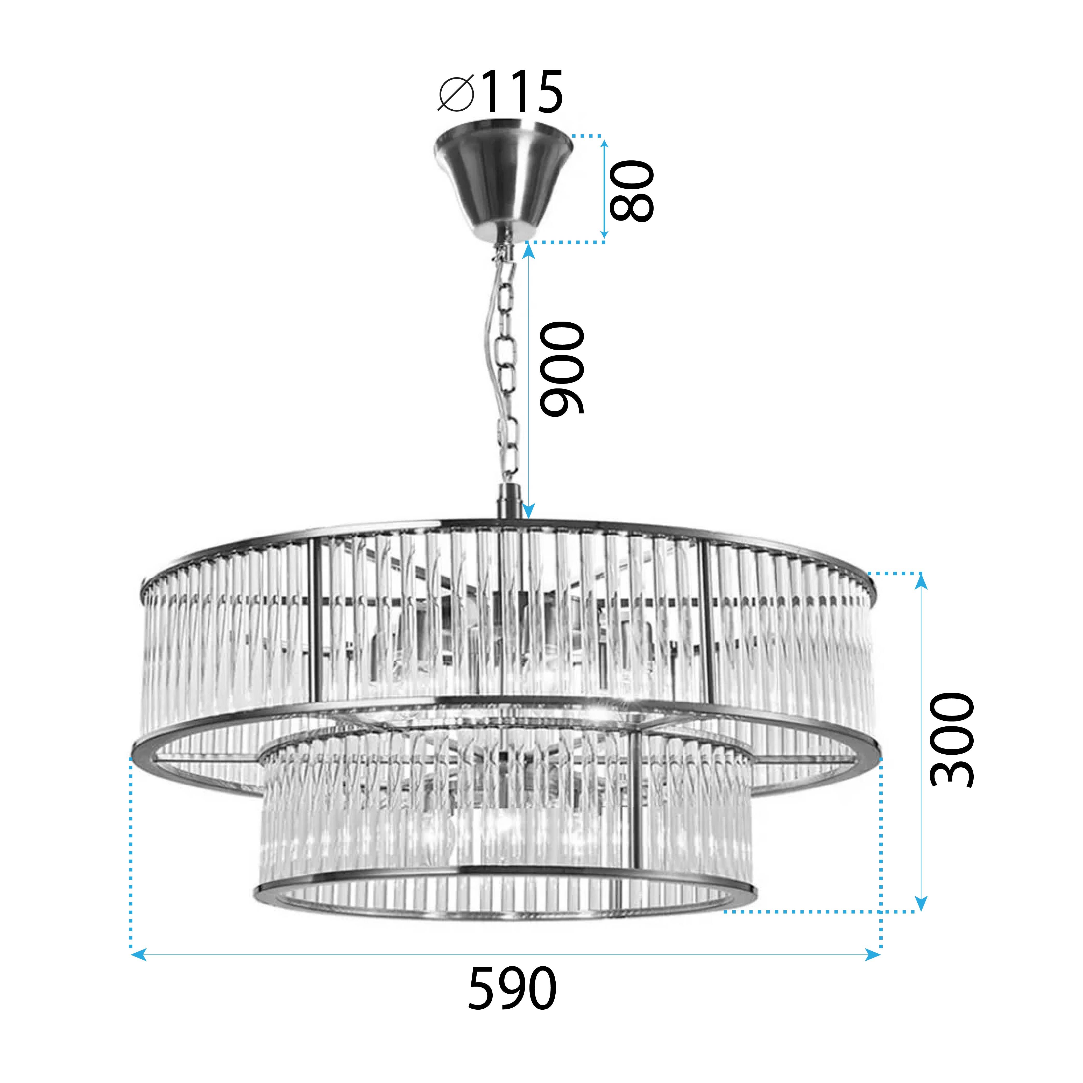 Lamp APP1563-8CP chrom