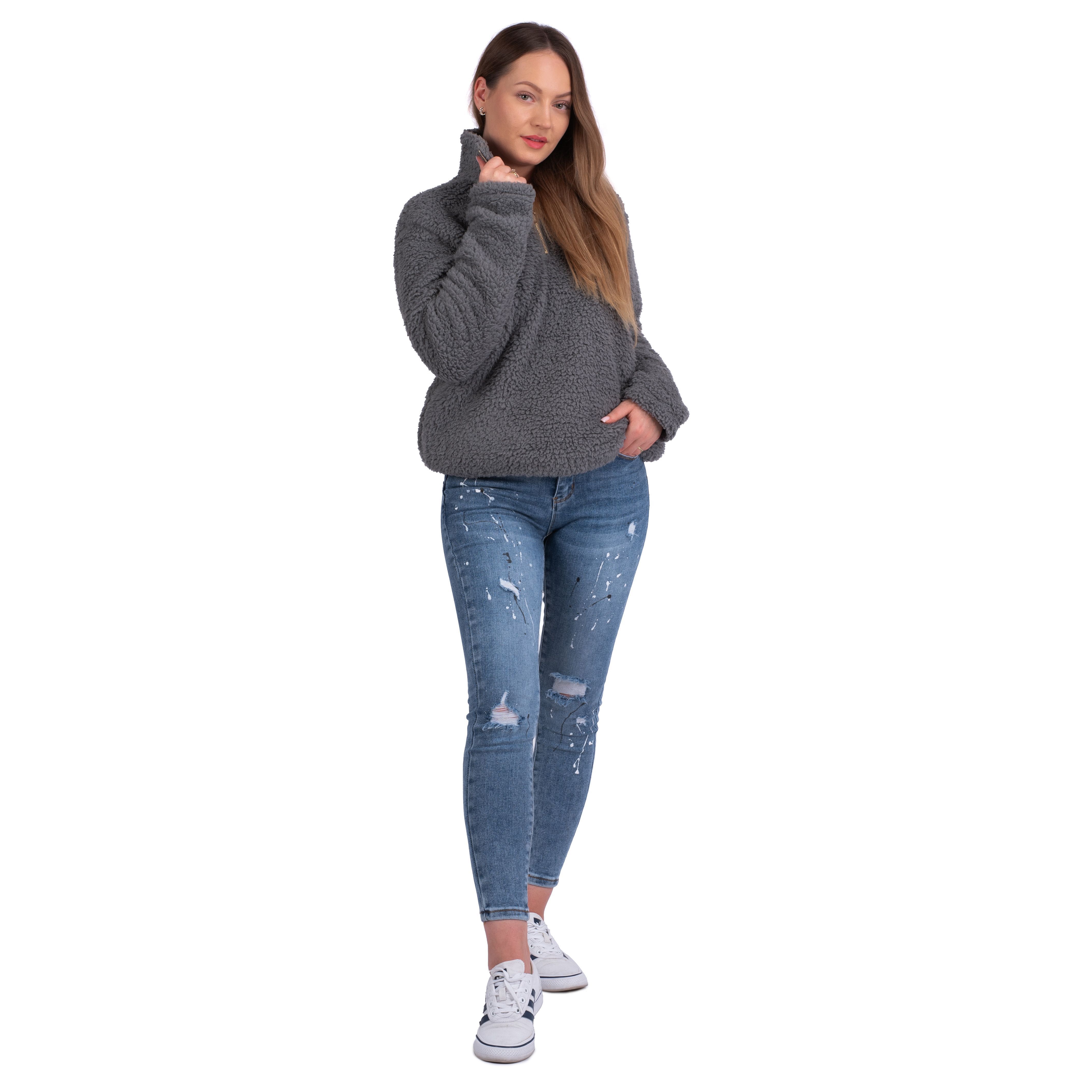 Women's sweatshirt Sherpa Grey xl