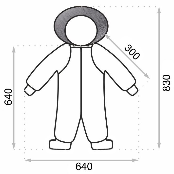 Gyermek kezeslábas Grey 62-66cm