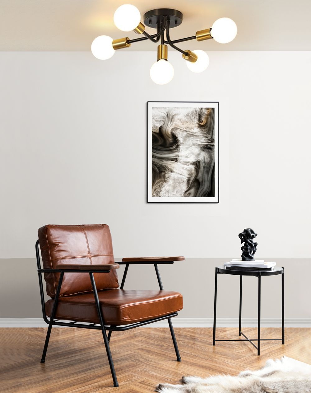 Люстра APP1118-5C Black Gold