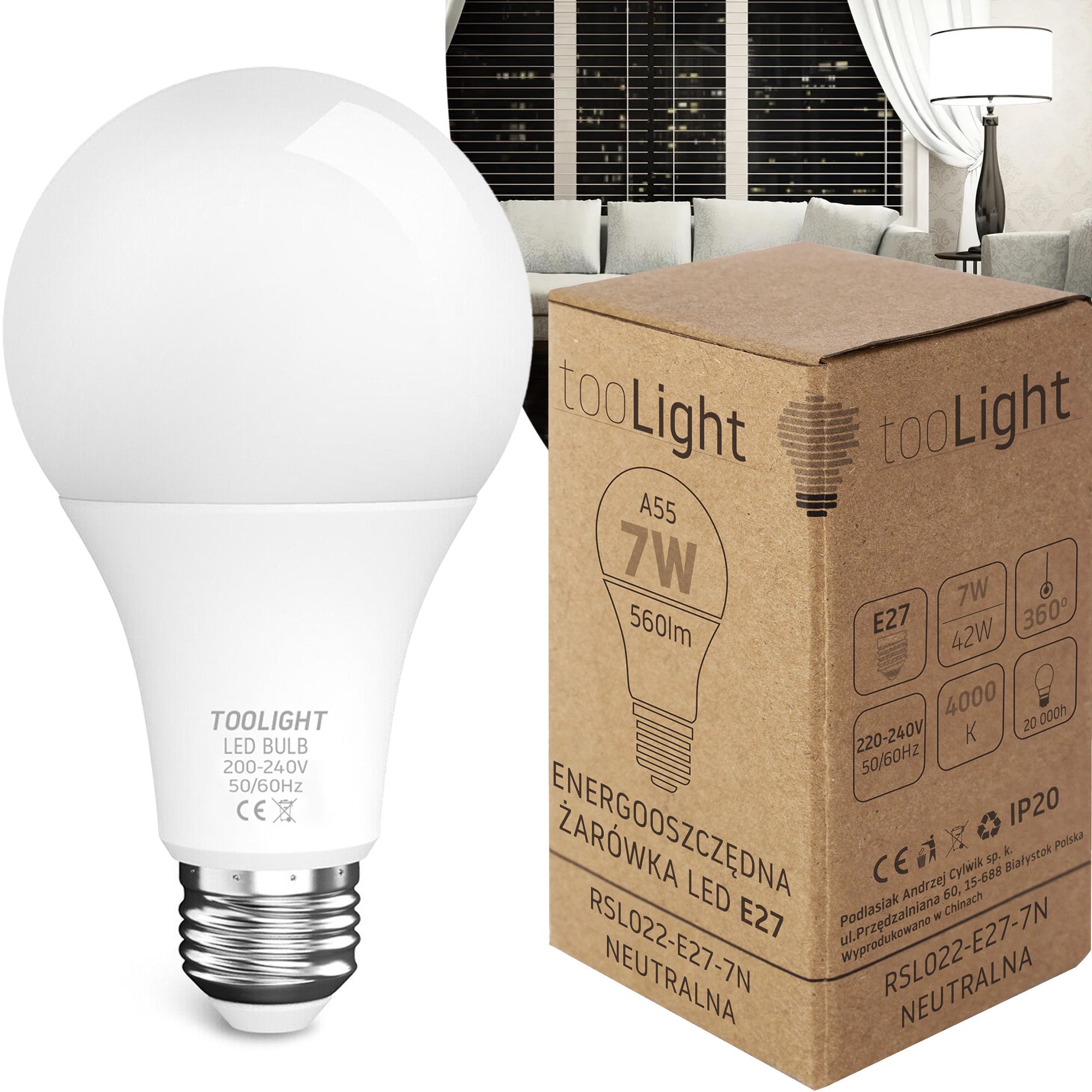 Bombilla LED RSL022 E27 7W Neutral