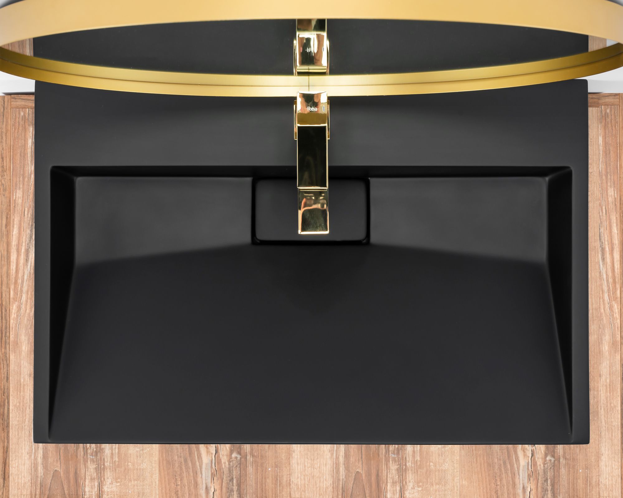 Conglomerate washbasin GOYA BLACK MAT 100CM
