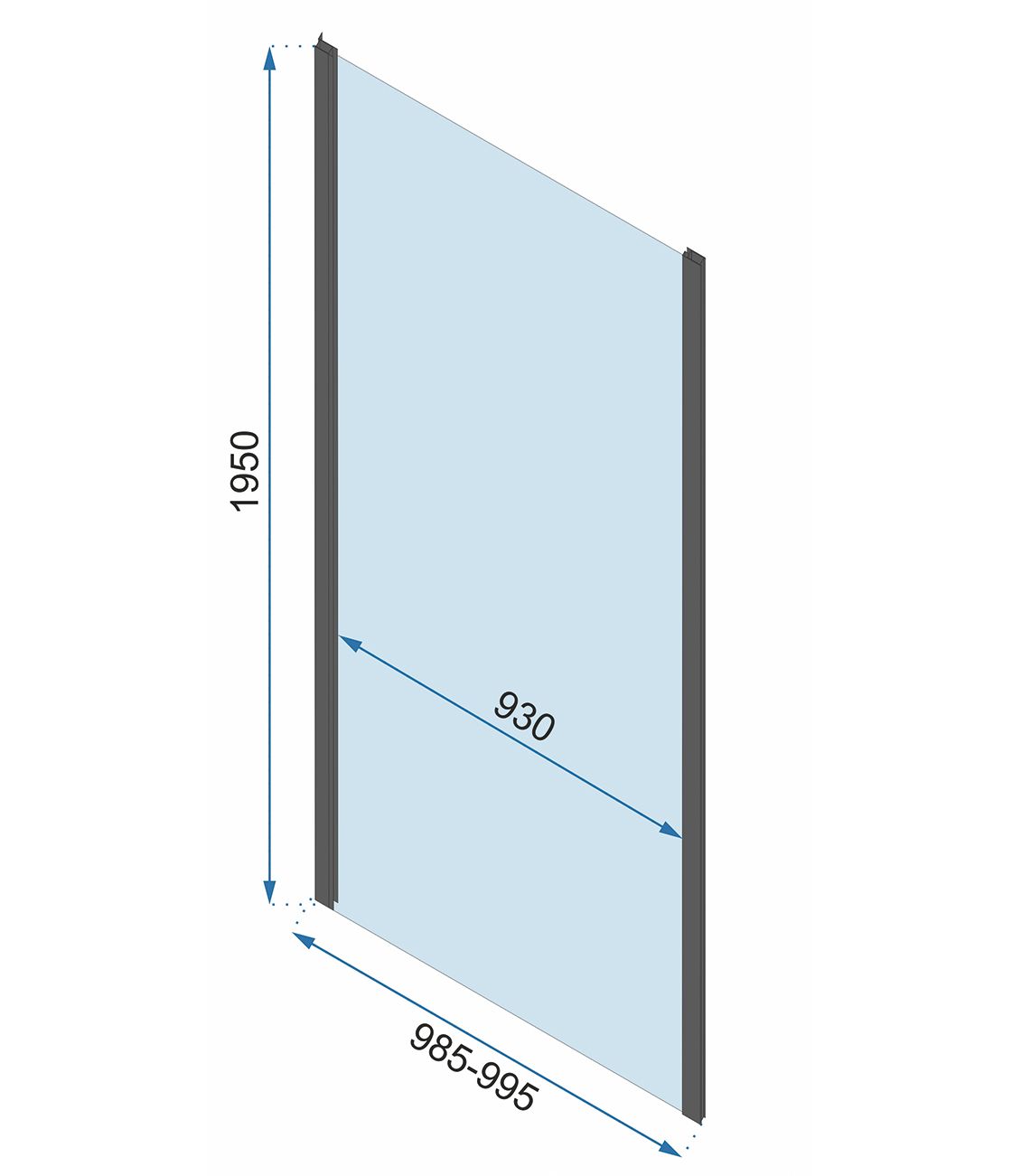 Shower enclosure REA Rapid Swing Chrome